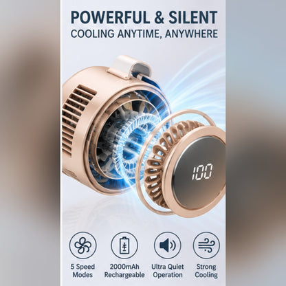NovaFlow MagCool rechargeable portable fan cooling features