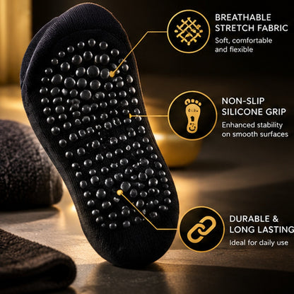 NovaFlow grip sock – non-slip grip sole close-up