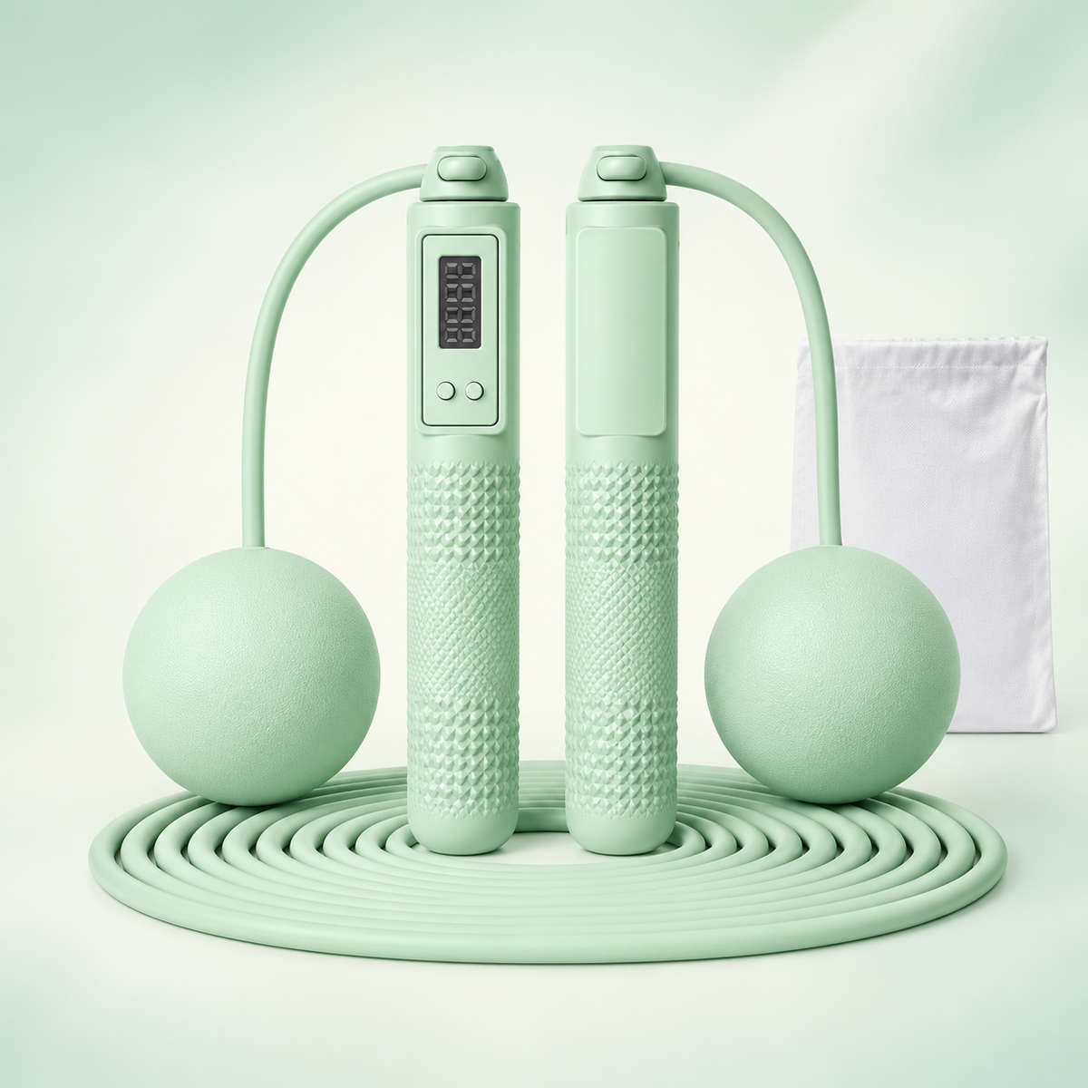 NovaFlow 2-in-1 Digital Skipping Rope - Green variant