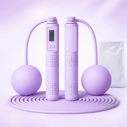 NovaFlow 2-in-1 Digital Skipping Rope - Purple variant