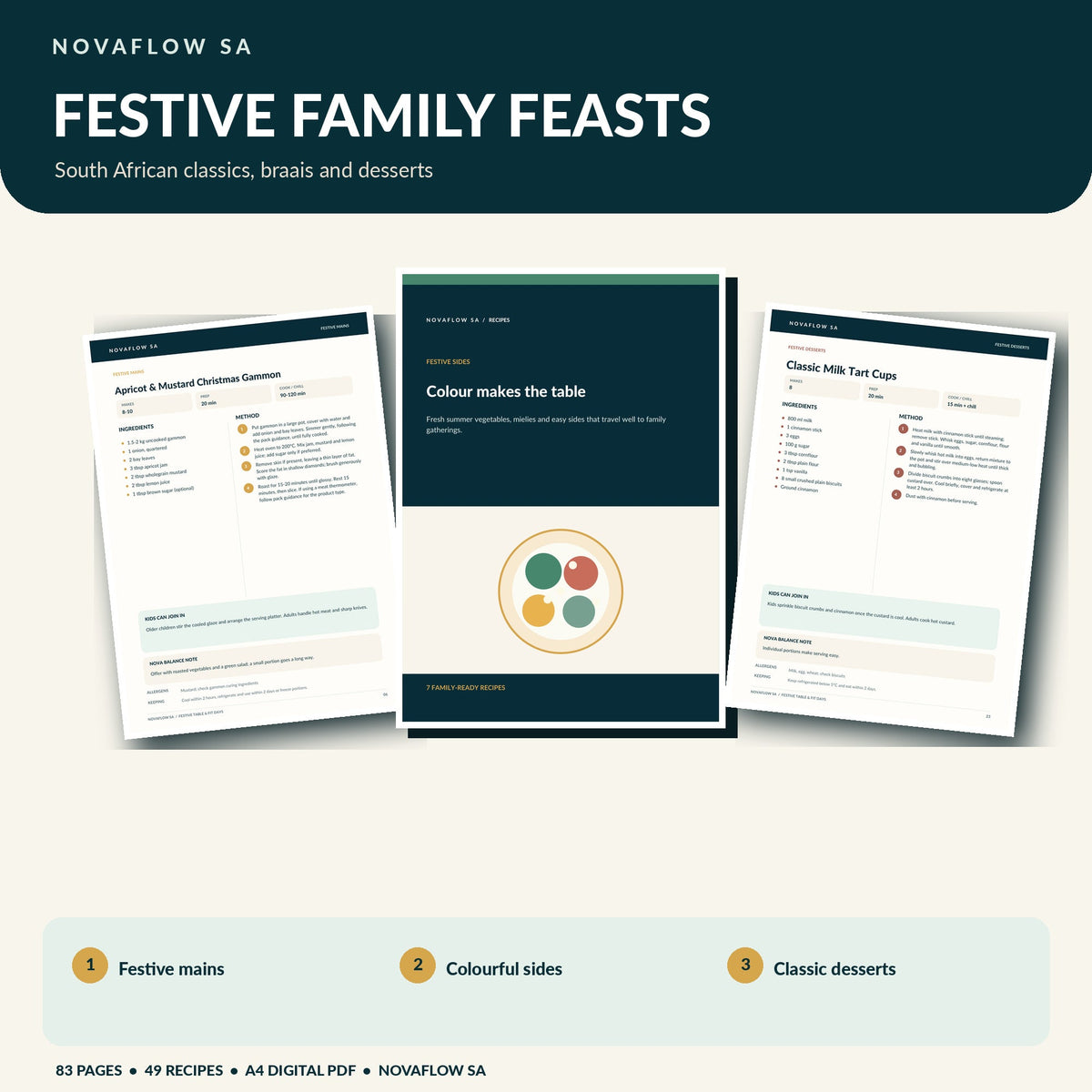 NovaFlow Festive Table - sample recipes for festive family meals