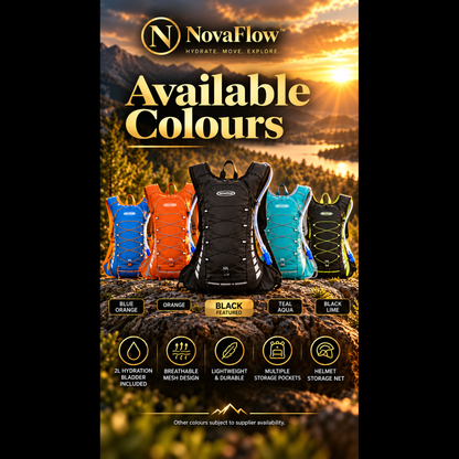 NovaFlow hydration running pack available colour options