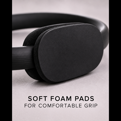 Pilates Resistance Ring unbranded foam handle close-up