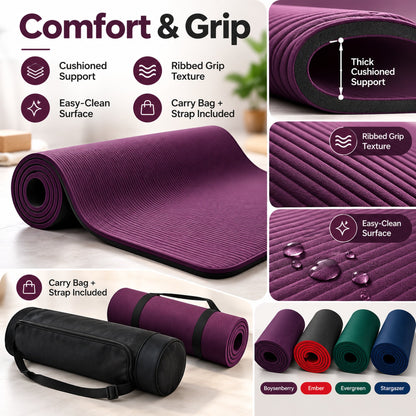 Textured non-slip surface and carry bag details