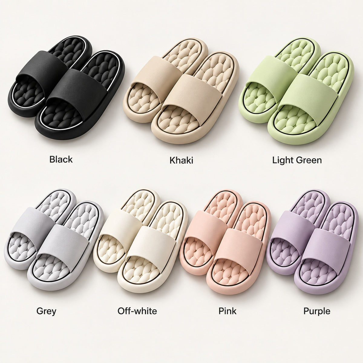 NovaFlow Recovery Slides seven supplier-listed colours including Light Green and Purple
