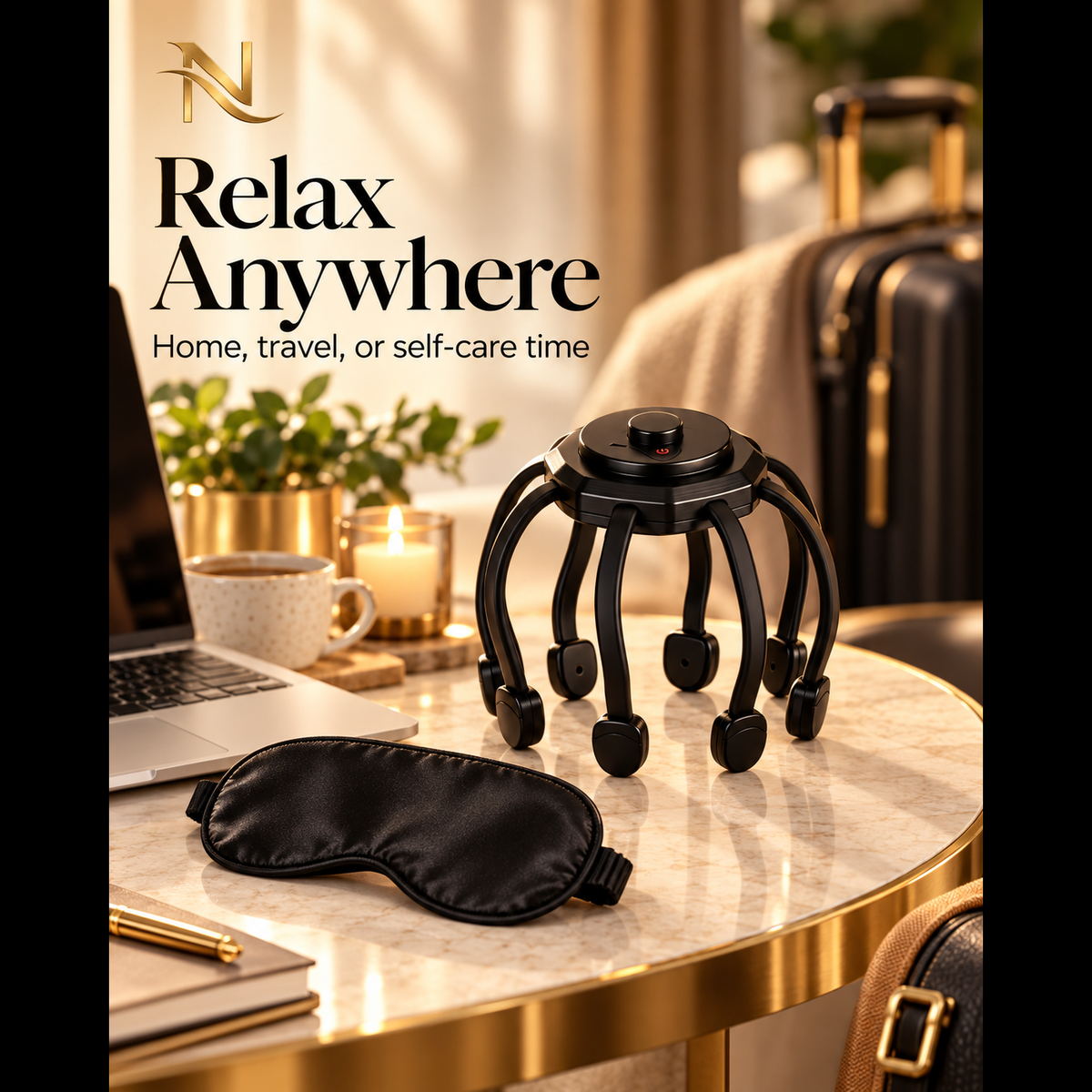 NovaFlow scalp massager for home travel and self-care