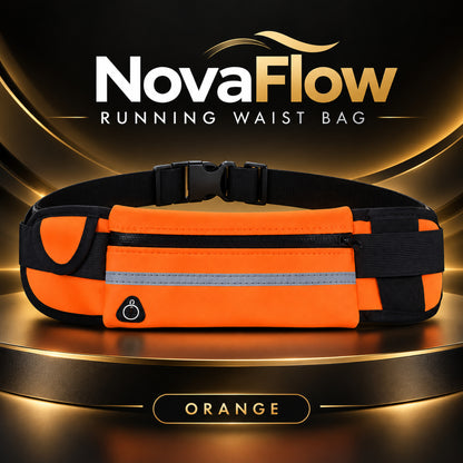 NovaFlow running waist bag in orange – front view